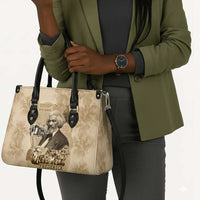 Frederick Douglass Leather Bag Sepia Newspaper Collage Civil Rights March Historic Quote Design - Wonder Print Shop