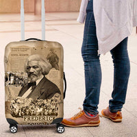 Frederick Douglass Luggage Cover Sepia Newspaper Collage Civil Rights March Historic Quote Design - Wonder Print Shop