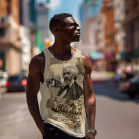 Frederick Douglass Men Tank Top Sepia Newspaper Collage Civil Rights March Historic Quote Design - Wonder Print Shop