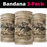 Frederick Douglass Neck Gaiter Sepia Newspaper Collage Civil Rights March Historic Quote Design - Wonder Print Shop