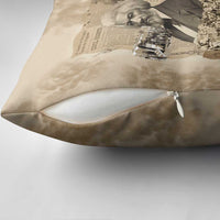Frederick Douglass Pillow Cover Sepia Newspaper Collage Civil Rights March Historic Quote Design - Wonder Print Shop