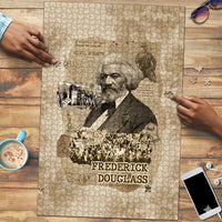 Frederick Douglass Puzzle Sepia Newspaper Collage Civil Rights March Historic Quote Design - Wonder Print Shop
