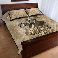 Frederick Douglass Quilt Bed Set Sepia Newspaper Collage Civil Rights March Historic Quote Design - Wonder Print Shop