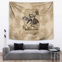 Frederick Douglass Tapestry Sepia Newspaper Collage Civil Rights March Historic Quote Design - Wonder Print Shop