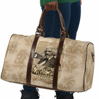 Frederick Douglass Travel Bag Sepia Newspaper Collage Civil Rights March Historic Quote Design - Wonder Print Shop