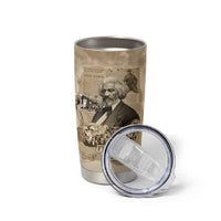 Frederick Douglass Tumbler Cup Sepia Newspaper Collage Civil Rights March Historic Quote Design - Wonder Print Shop
