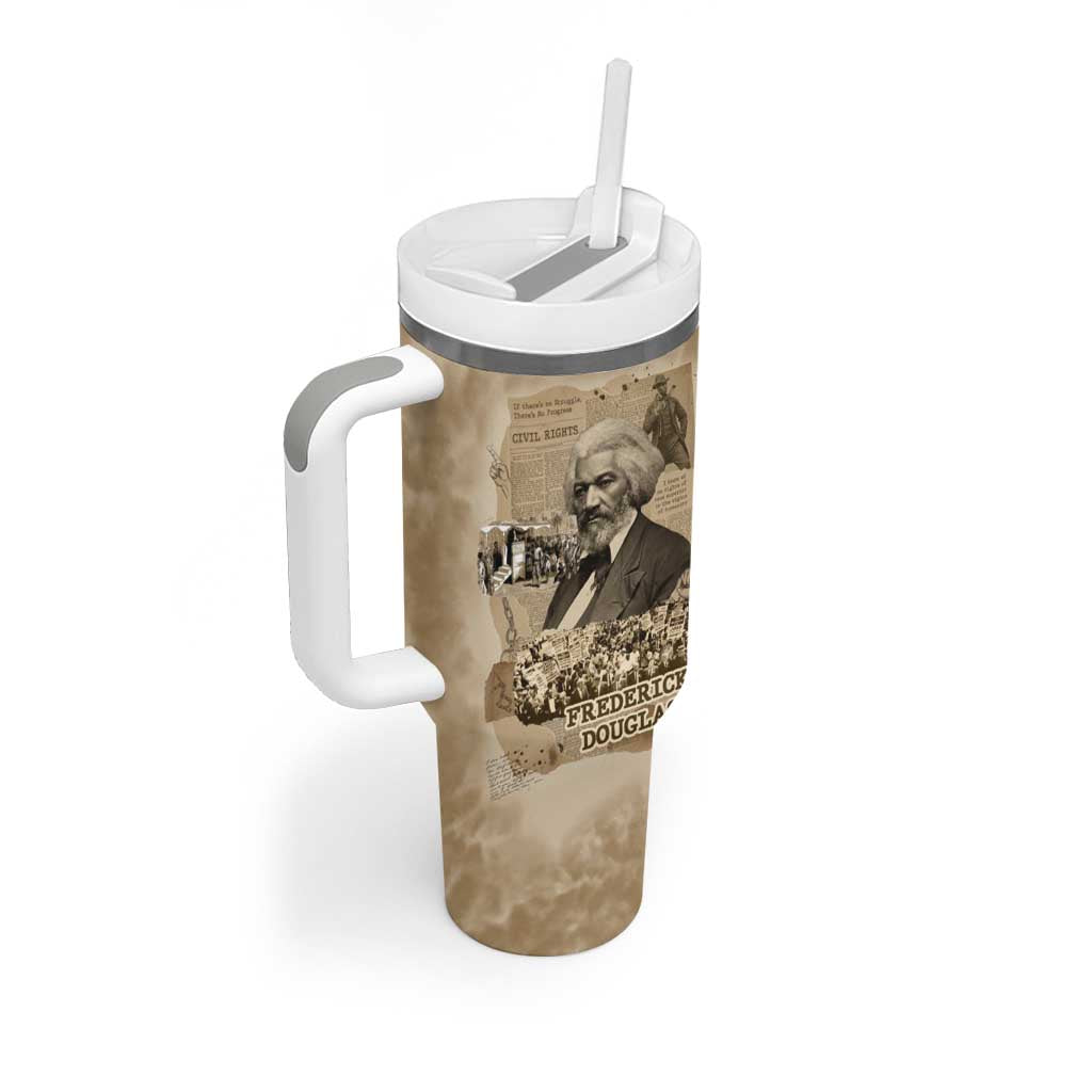Frederick Douglass Tumbler With Handle Sepia Newspaper Collage Civil Rights March Historic Quote Design - Wonder Print Shop