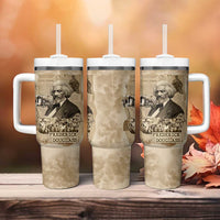 Frederick Douglass Tumbler With Handle Sepia Newspaper Collage Civil Rights March Historic Quote Design - Wonder Print Shop