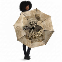 Frederick Douglass Umbrella Sepia Newspaper Collage Civil Rights March Historic Quote Design - Wonder Print Shop