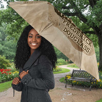 Frederick Douglass Umbrella Sepia Newspaper Collage Civil Rights March Historic Quote Design - Wonder Print Shop