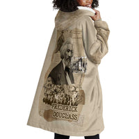 Frederick Douglass Wearable Blanket Hoodie Sepia Newspaper Collage Civil Rights March Historic Quote Design - Wonder Print Shop