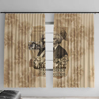 Frederick Douglass Window Curtain Sepia Newspaper Collage Civil Rights March Historic Quote Design - Wonder Print Shop