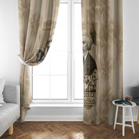 Frederick Douglass Window Curtain Sepia Newspaper Collage Civil Rights March Historic Quote Design - Wonder Print Shop