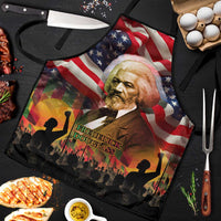 Frederick Douglass Apron American Flag Background Powerful Quote Build Strong Children Civil Rights Tribute - Wonder Print Shop