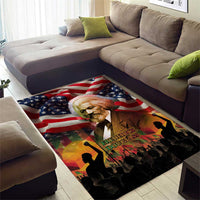 Frederick Douglass Area Rug American Flag Background Powerful Quote Build Strong Children Civil Rights Tribute - Wonder Print Shop