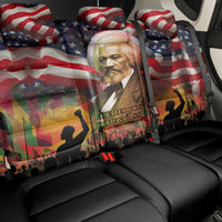 Frederick Douglass Back Car Seat Cover American Flag Background Powerful Quote Build Strong Children Civil Rights Tribute - Wonder Print Shop