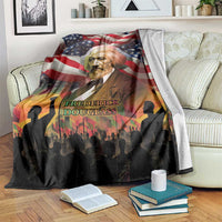 Frederick Douglass Blanket American Flag Background Powerful Quote Build Strong Children Civil Rights Tribute - Wonder Print Shop
