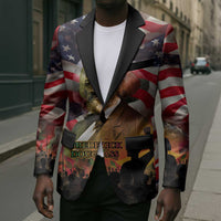 Frederick Douglass Blazer American Flag Background Powerful Quote Build Strong Children Civil Rights Tribute - Wonder Print Shop