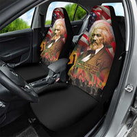 Frederick Douglass Car Seat Cover American Flag Background Powerful Quote Build Strong Children Civil Rights Tribute - Wonder Print Shop