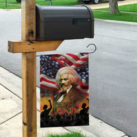 Frederick Douglass Garden Flag American Flag Background Powerful Quote Build Strong Children Civil Rights Tribute - Wonder Print Shop