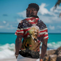 Frederick Douglass Hawaiian Shirt American Flag Background Powerful Quote Build Strong Children Civil Rights Tribute TS04