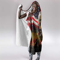 Frederick Douglass Hooded Blanket American Flag Background Powerful Quote Build Strong Children Civil Rights Tribute - Wonder Print Shop