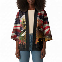 Frederick Douglass Kimono American Flag Background Powerful Quote Build Strong Children Civil Rights Tribute - Wonder Print Shop