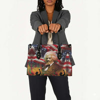 Frederick Douglass Leather Bag American Flag Background Powerful Quote Build Strong Children Civil Rights Tribute - Wonder Print Shop