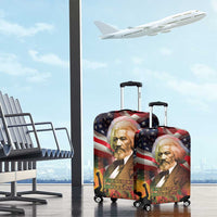 Frederick Douglass Luggage Cover American Flag Background Powerful Quote Build Strong Children Civil Rights Tribute - Wonder Print Shop
