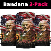 Frederick Douglass Neck Gaiter American Flag Background Powerful Quote Build Strong Children Civil Rights Tribute - Wonder Print Shop