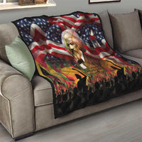 Frederick Douglass Quilt American Flag Background Powerful Quote Build Strong Children Civil Rights Tribute - Wonder Print Shop