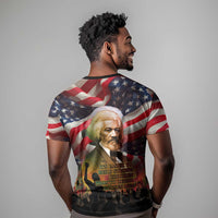 Frederick Douglass T shirt American Flag Background Powerful Quote Build Strong Children Civil Rights Tribute TS04