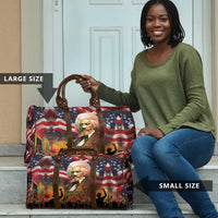Frederick Douglass Travel Bag American Flag Background Powerful Quote Build Strong Children Civil Rights Tribute - Wonder Print Shop