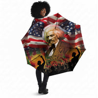Frederick Douglass Umbrella American Flag Background Powerful Quote Build Strong Children Civil Rights Tribute - Wonder Print Shop