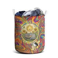Free Your Mind Peace Love Collective Laundry Basket Psychedelic Hippie Vibes