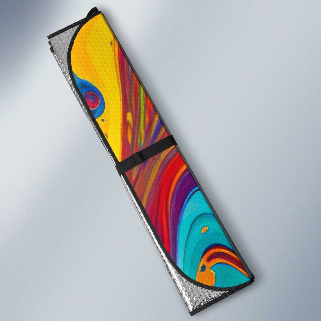 Free Your Mind Peace Love Collective Auto Sun Shade Psychedelic Hippie Vibes