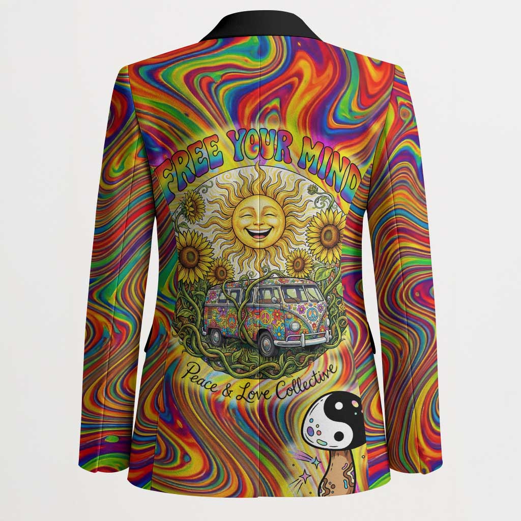 Free Your Mind Peace Love Collective Blazer Psychedelic Hippie Vibes