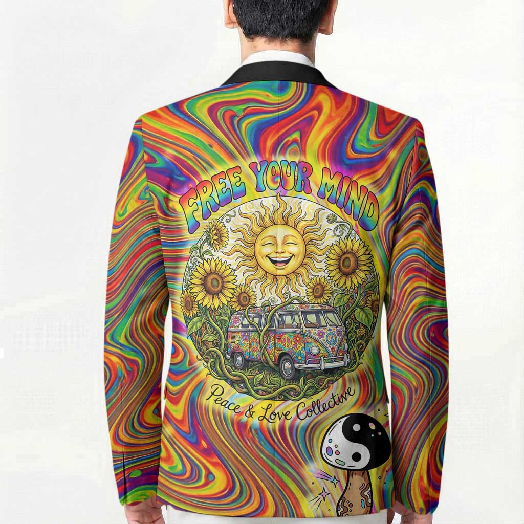 Free Your Mind Peace Love Collective Blazer Psychedelic Hippie Vibes
