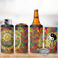 Free Your Mind Peace Love Collective 4 in 1 Can Cooler Tumbler Psychedelic Hippie Vibes