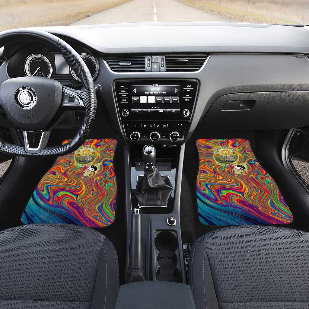 Free Your Mind Peace Love Collective Car Mats Psychedelic Hippie Vibes