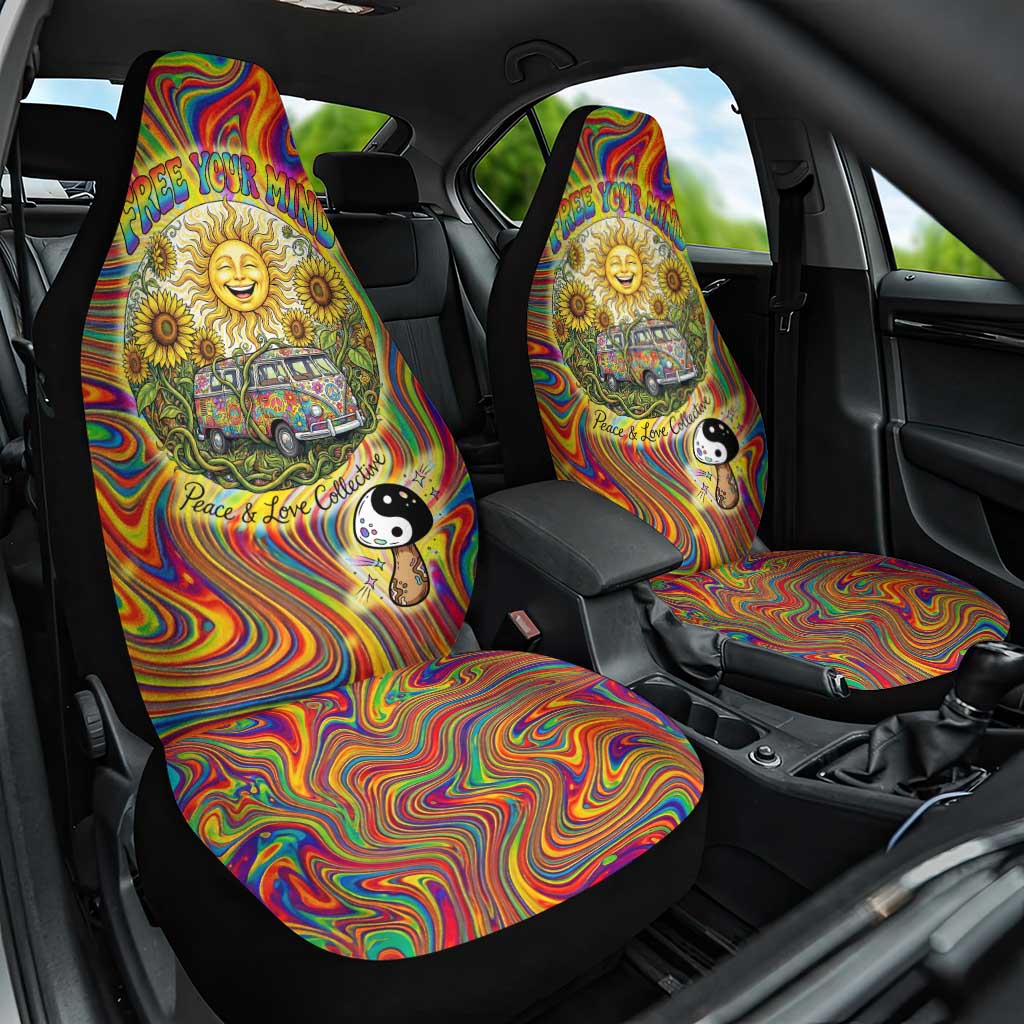Free Your Mind Peace Love Collective Car Seat Cover Psychedelic Hippie Vibes