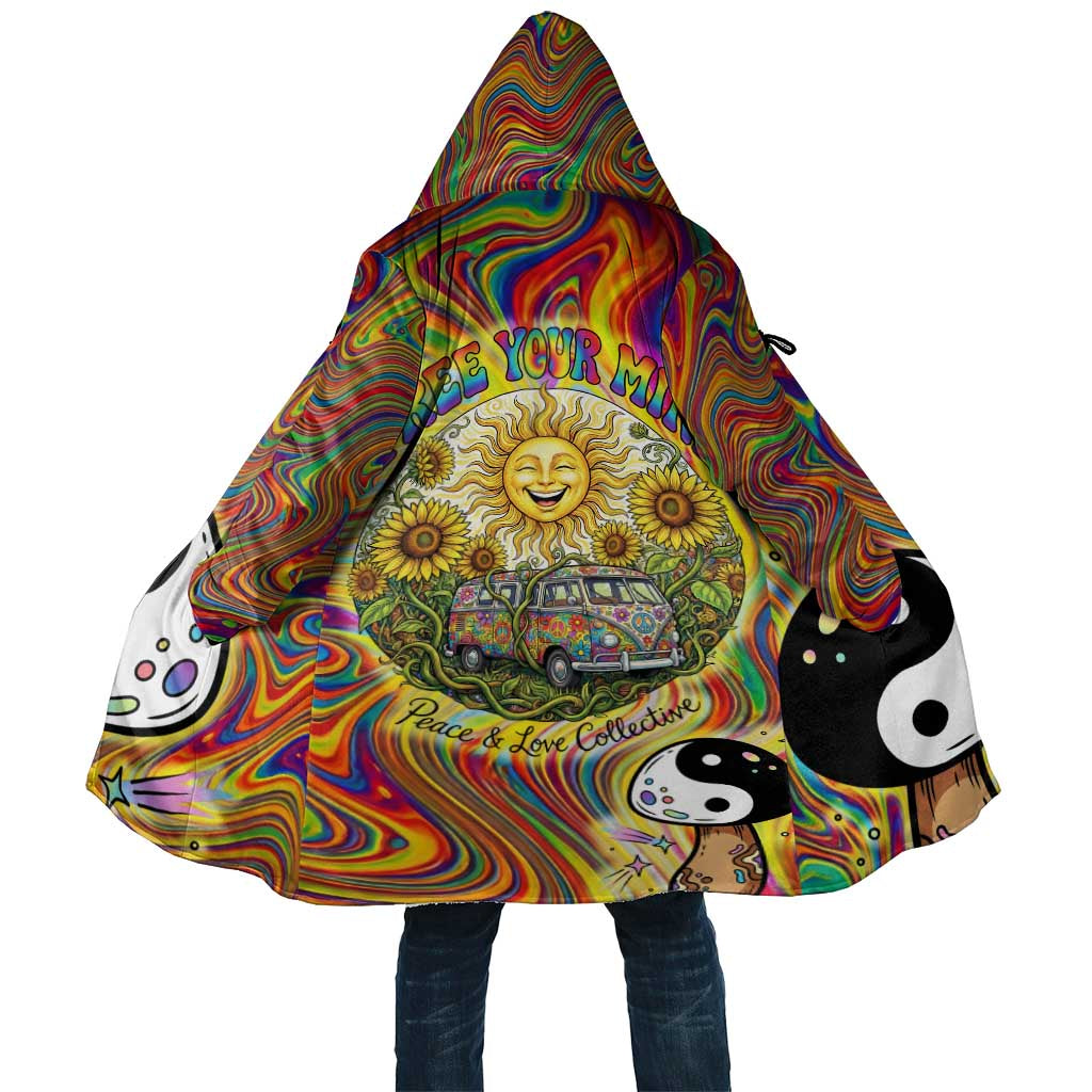 Free Your Mind Peace Love Collective Cloak Psychedelic Hippie Vibes