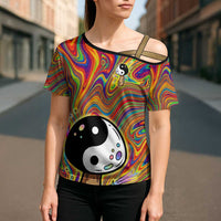 Free Your Mind Peace Love Collective Cross Shoulder Shirt Psychedelic Hippie Vibes