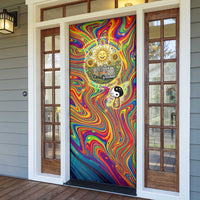 Free Your Mind Peace Love Collective Door Cover Psychedelic Hippie Vibes