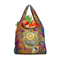 Free Your Mind Peace Love Collective Grocery Bag Psychedelic Hippie Vibes
