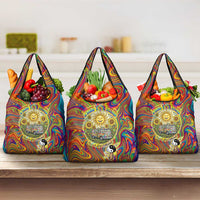 Free Your Mind Peace Love Collective Grocery Bag Psychedelic Hippie Vibes
