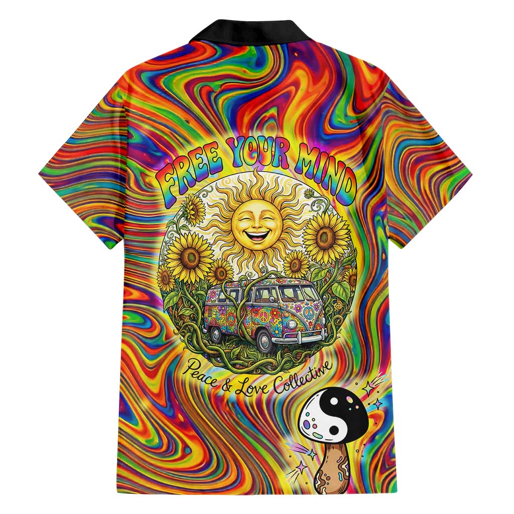 Free Your Mind Peace Love Collective Hawaiian Shirt Psychedelic Hippie Vibes