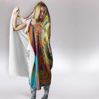 Free Your Mind Peace Love Collective Hooded Blanket Psychedelic Hippie Vibes