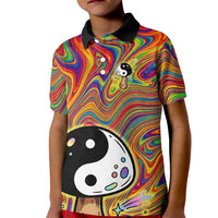Free Your Mind Peace Love Collective Kid Polo Shirt Psychedelic Hippie Vibes