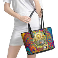 Free Your Mind Peace Love Collective Leather Tote Bag Psychedelic Hippie Vibes